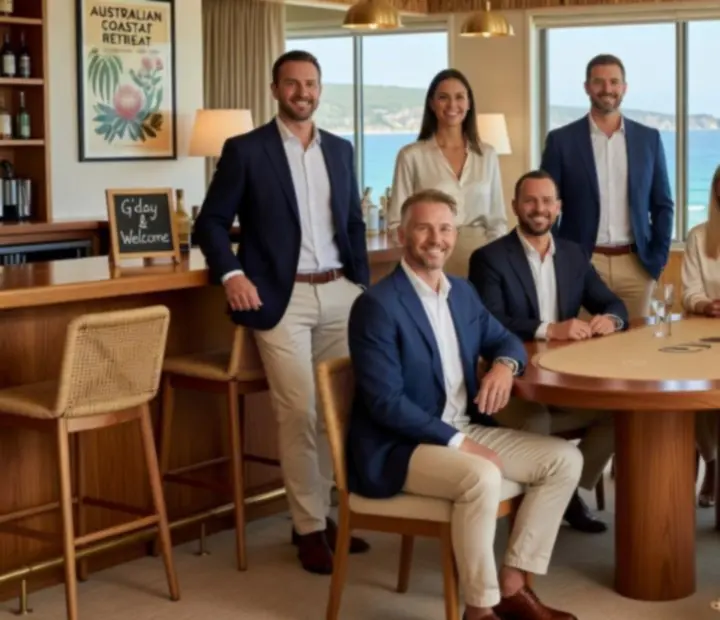 Top10 Pickks leadership team standing in the restaurant and card lounge